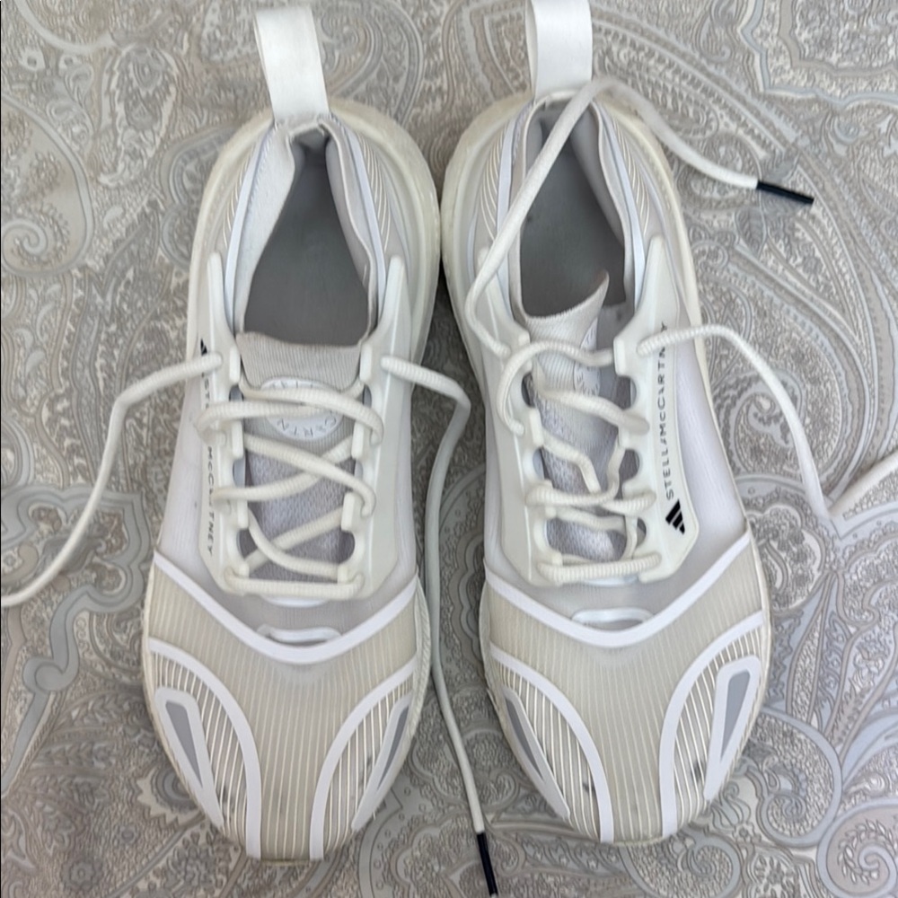 Adidas by Stella McCartney Cream and White Athletic Shoes